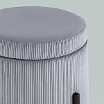 Серо-голубой пуф на черных ножках SANJAY варинант исполнения - 4 | Loft Concept в Ульяновске