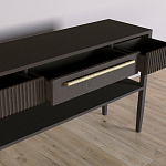 Дизайнерская Консоль с полкой и ящиком Primo Темный орех варинант исполнения - 7 | Loft Concept в Ульяновске