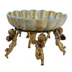 Чаша с орнаментом на бронзовых ножках в виде ангелов Eden Garden варинант исполнения - 2 | Loft Concept в Ульяновске
