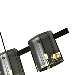 Подвесной светильник светодиодный с 5-ю цилиндрическими плафонами светло-серого цвета из стекла и стали Andrea Сhandelier Grey варинант исполнения - 3 | Loft Concept в Ульяновске