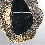 Бра с волнообразным стеклянным плафоном и вставкой из мрамора Liquid Stone варинант исполнения - 16 | Loft Concept в Ульяновске