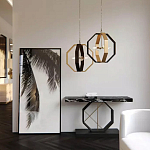 Консоль чёрная с геометрическим основанием Josette варинант исполнения - 2 | Loft Concept в Ульяновске