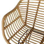 Стул барный с ротанговым плетением Half Bar Chair with Wicker с подлокотниками варинант исполнения - 8 | Loft Concept в Ульяновске