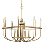  Люстра круглая двухъярусная цвета латунь с 12-ю лампами Kichler варинант исполнения - 1 | Loft Concept в Ульяновске