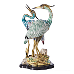 Статуэтка в виде двух птиц из фарфора с бронзовыми элементами Bird of the Garden of Eden варинант исполнения - 1 | Loft Concept в Ульяновске