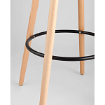 Пластиковый барный стул на ножках из массива бука Eames White варинант исполнения - 4 | Loft Concept в Ульяновске