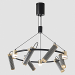 Люстра круглая с 9-ю цилиндрическими плафонами на магнитном креплении Bronze Concert варинант исполнения - 5 | Loft Concept в Ульяновске