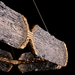 Люстра прямоугольная с текстурным природным рисунком IceFlame варинант исполнения - 3 | Loft Concept в Ульяновске