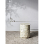 Приставной столик с рисунком из раковин устриц Bone Inlay варинант исполнения - 10 | Loft Concept в Ульяновске