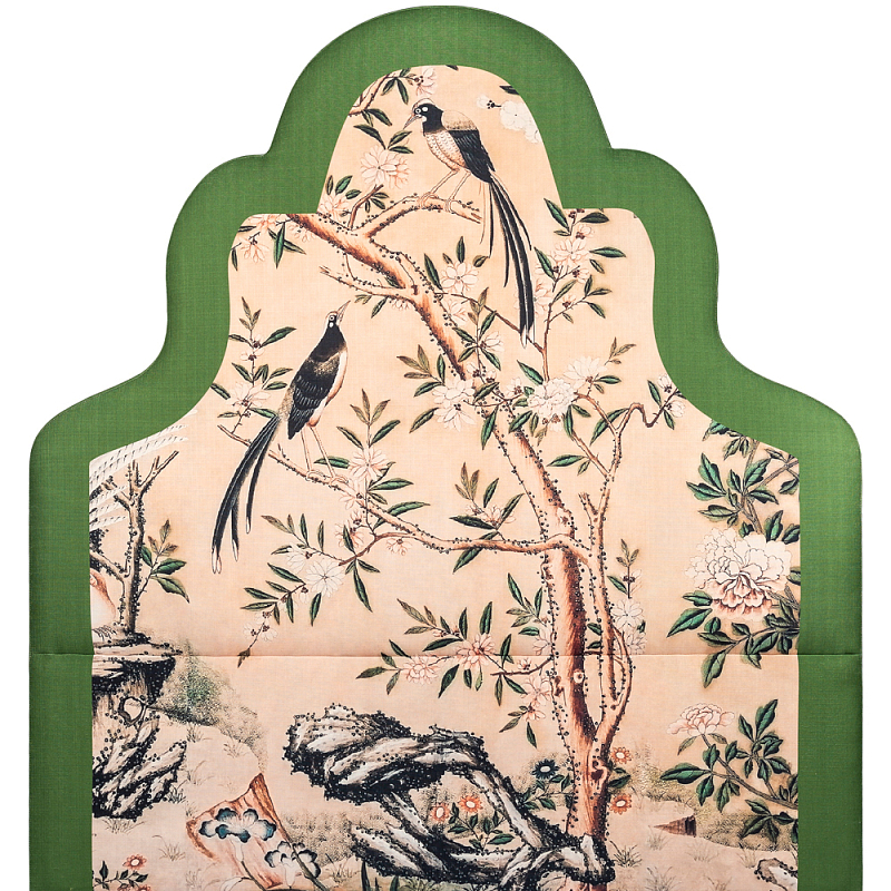 Изголовье для кровати Beige and Green Chinoiserie Зеленый Бежевый в Ульяновске | Loft Concept 