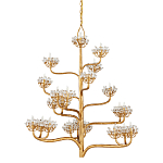 Люстра золотая в виде растения Golden Flower Glade варинант исполнения - 4 | Loft Concept в Ульяновске