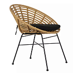 Стул круглый с ротанговым плетением Round Wicker Stool варинант исполнения - 1 | Loft Concept в Ульяновске