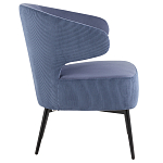 Современное мягкое кресло на металлических ножках Rakush Blue варинант исполнения - 5 | Loft Concept в Ульяновске