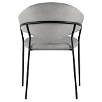 Серый стул с обивкой из искусственной замши Alexis варинант исполнения - 4 | Loft Concept в Ульяновске