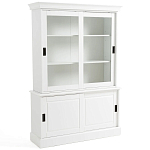 Витрина с раздвижными дверцами Wells Glass Showcase White варинант исполнения - 3 | Loft Concept в Ульяновске