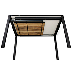 Стол обеденный раздвижной с прямоугольной столешницей на четырех черных ножках Blair варинант исполнения - 5 | Loft Concept в Ульяновске