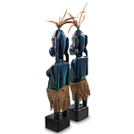 Комплект из 2-х деревянных статуэток Asmat Statuettes Dark Blue варинант исполнения - 2 | Loft Concept в Ульяновске