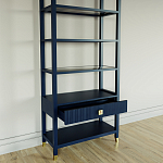 Стеллаж Elsa Dreams Blue со стеклянными полками и ящиком варинант исполнения - 3 | Loft Concept в Ульяновске