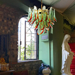 Люстра стеклянная с зелеными лепестками Green Leaf Fall варинант исполнения - 5 | Loft Concept в Ульяновске