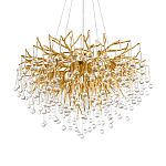 Люстра подвесная с прозрачными стеклянными подвесками в форме капель Диаметр 80 см Droplet Chandelier варинант исполнения - 14 | Loft Concept в Ульяновске