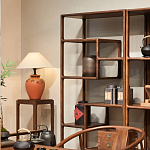 Стеллаж деревянный с полками для хранения Moon Walnut Furniture варинант исполнения - 2 | Loft Concept в Ульяновске