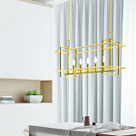 Подвесной светильник прямоугольный 5-ти ламповый Linear Kitchen Light варинант исполнения - 3 | Loft Concept в Ульяновске