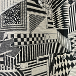 Мебельная ткань Шенилл черно-белый принт 280 см T3-44 варинант исполнения - 2 | Loft Concept в Ульяновске