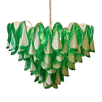Люстра из стеклянных зеленых лепестков Petalled Illuminator варинант исполнения - 1 | Loft Concept в Ульяновске