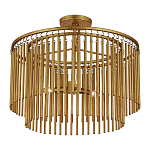 Потолочный светильник двухъярусный золотого цвета Metal Tentacles варинант исполнения - 2 | Loft Concept в Ульяновске