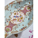 Блюдо овальное из голубого фарфора с ручками в виде бабочек и цветочным рисунком Blue Garden варинант исполнения - 8 | Loft Concept в Ульяновске