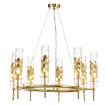 Люстра подвесная круглая с 8-ю цилиндрическими плафонами из стекла LIAISON варинант исполнения - 4 | Loft Concept в Ульяновске