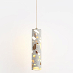 Подвесной светильник с цилиндрическим белым бетонным плафоном Terrazzo Light варинант исполнения - 1 | Loft Concept в Ульяновске