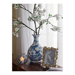 Ваза с мотивами цветущего сада с попугаями Blue Vase Inspired by Nature варинант исполнения - 7 | Loft Concept в Ульяновске