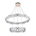 Люстра с 2-мя кольцами с текстурным природным рисунком IceFlame варинант исполнения - 9 | Loft Concept в Ульяновске