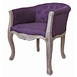Кресло низкое в стиле прованс Louis French Armchair purple flax варинант исполнения - 1 | Loft Concept в Ульяновске