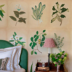 Обои ручная роспись Botanical Studies Linnaeus colourway варинант исполнения - 5 | Loft Concept в Ульяновске