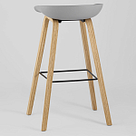 Барный стул на ножках из натурального дерева Boras Grey варинант исполнения - 5 | Loft Concept в Ульяновске