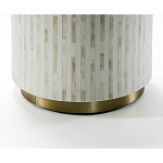 Круглый приставной столик с инкрустацией RADIAL BONE INLAY SIDE TABLE варинант исполнения - 2 | Loft Concept в Ульяновске
