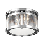 Потолочный светильник с цилиндрическим плафоном из рифленого прозрачного стекла Feiss варинант исполнения - 1 | Loft Concept в Ульяновске