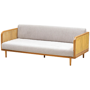 Диван с отделкой из ротанга Nava Rattan Decor Sofa Light