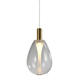 Подвесной светильник со стеклянным плафоном в форме капли NAOMI drop transparent glass варинант исполнения - 1 | Loft Concept в Ульяновске