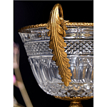 Чаша из прозрачного стекла с ручками и ободком из бронзы Eden Garden варинант исполнения - 3 | Loft Concept в Ульяновске