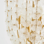 Подвесной светильник декорированный цветами из стекла Lightness of Flowers варинант исполнения - 2 | Loft Concept в Ульяновске