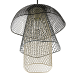 Подвесной светильник Black Grey Mesh Tube Lampshade Hanging Lamp варинант исполнения - 4 | Loft Concept в Ульяновске