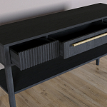 Дизайнерская Консоль с полкой и ящиком Primo Черный дуб варинант исполнения - 6 | Loft Concept в Ульяновске
