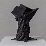 Скульптура «Окаменелый рост», Черный объект варинант исполнения - 2 | Loft Concept в Ульяновске