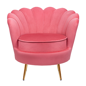 Кресло велюр коралловый Coral Flower