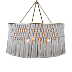 Люстра круглая плетеная с бахромой Wicker Tassel Chandelier варинант исполнения - 1 | Loft Concept в Ульяновске