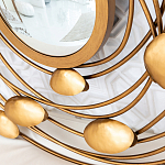 Зеркало в круглой раме украшенной раковинами с жемчугом Pearl in the Gleam варинант исполнения - 3 | Loft Concept в Ульяновске