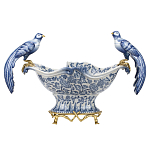 Фарфоровая чаша с птицами Blue and White варинант исполнения - 1 | Loft Concept в Ульяновске